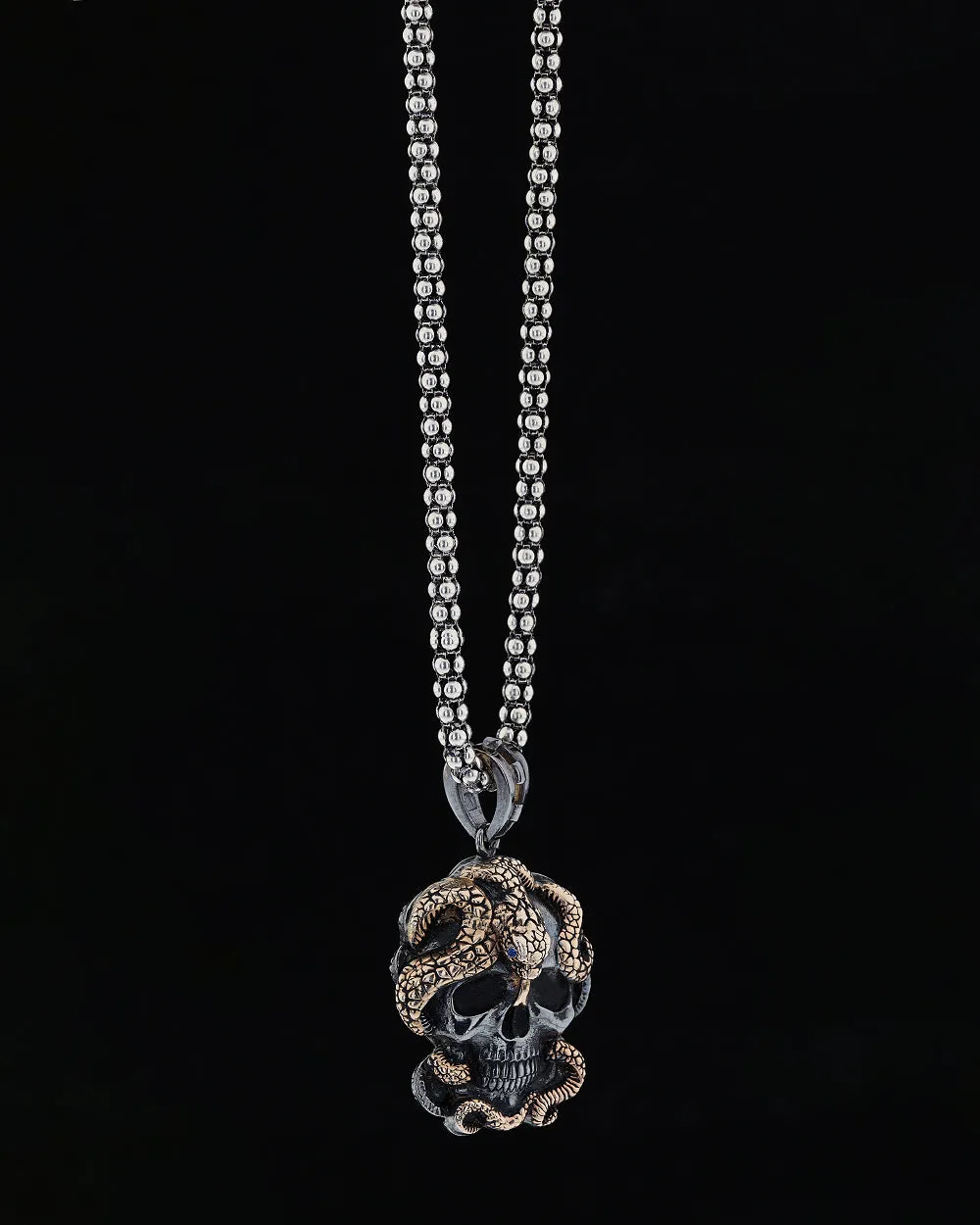 Skull and Snake Necklace