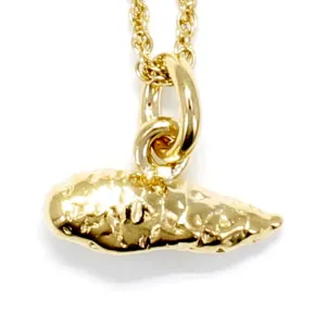 Small Sweet Potato Necklace For Her in 14kt gold vermeil