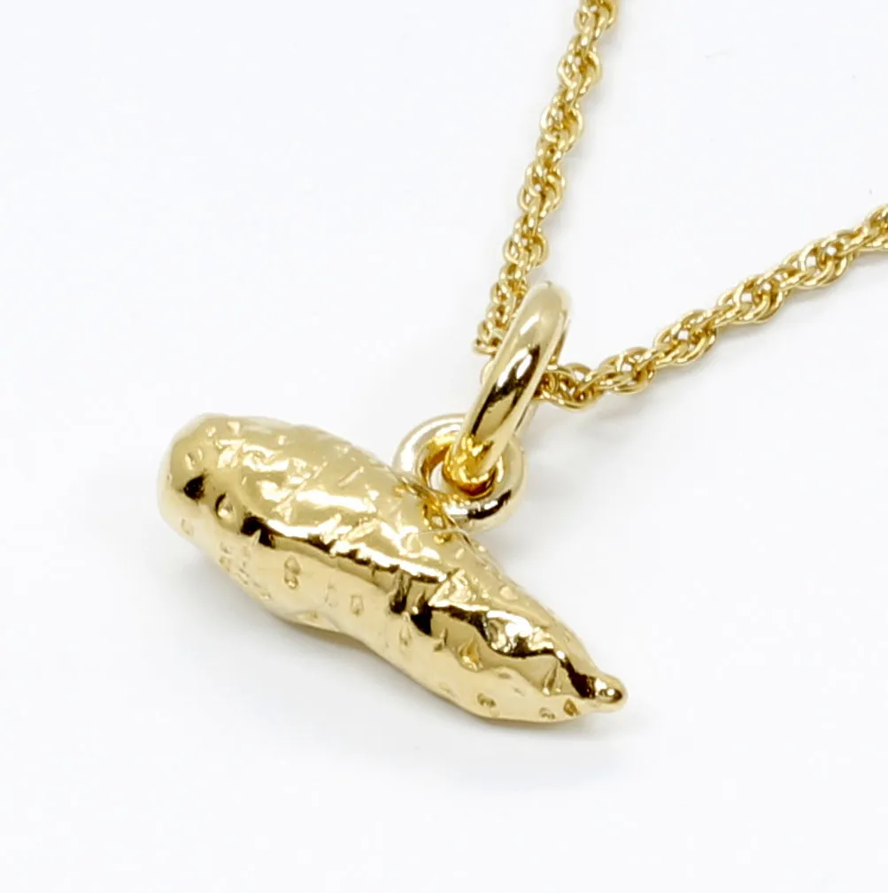 Small Sweet Potato Necklace For Her in 14kt gold vermeil
