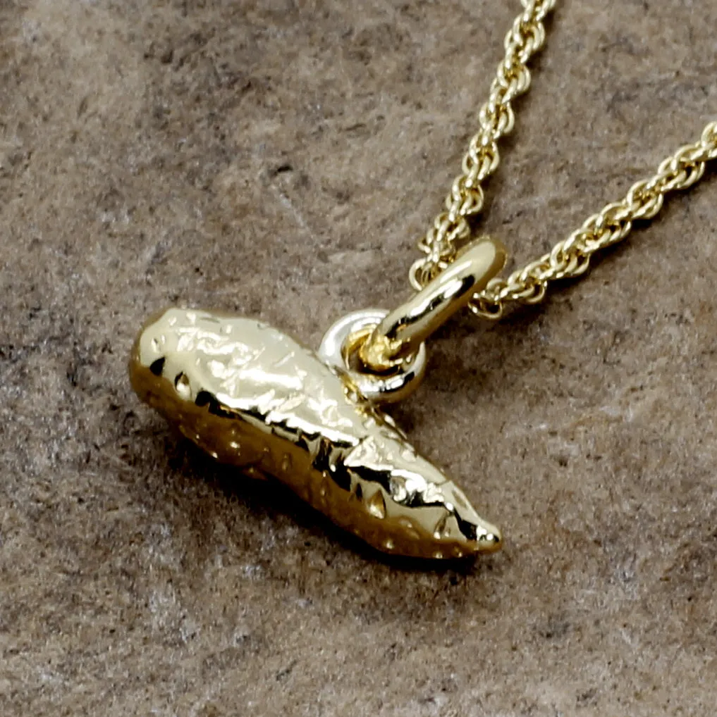 Small Sweet Potato Necklace For Her in 14kt gold vermeil