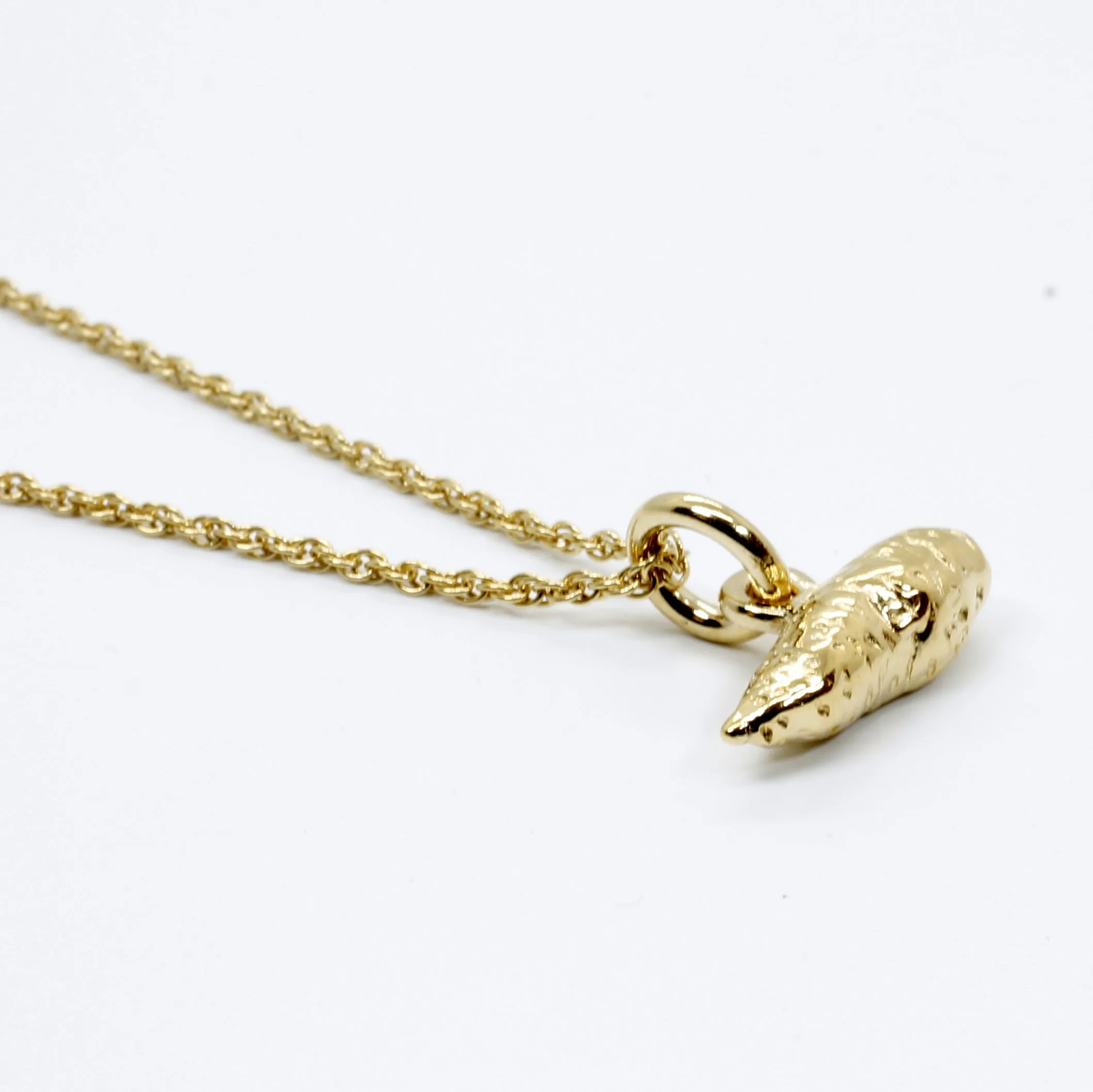 Small Sweet Potato Necklace For Her in 14kt gold vermeil