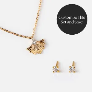 Solid Gold Delicate Diamond Gift Set
