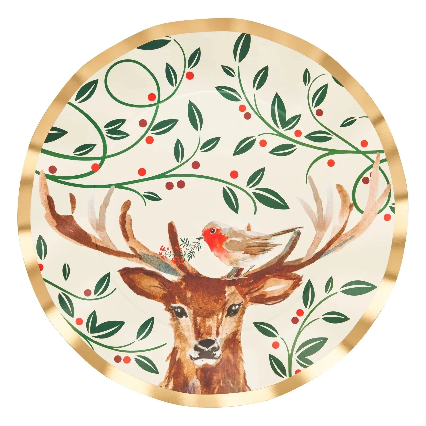 Sophistiplate Christmas Forest Wavy Dinner Plates