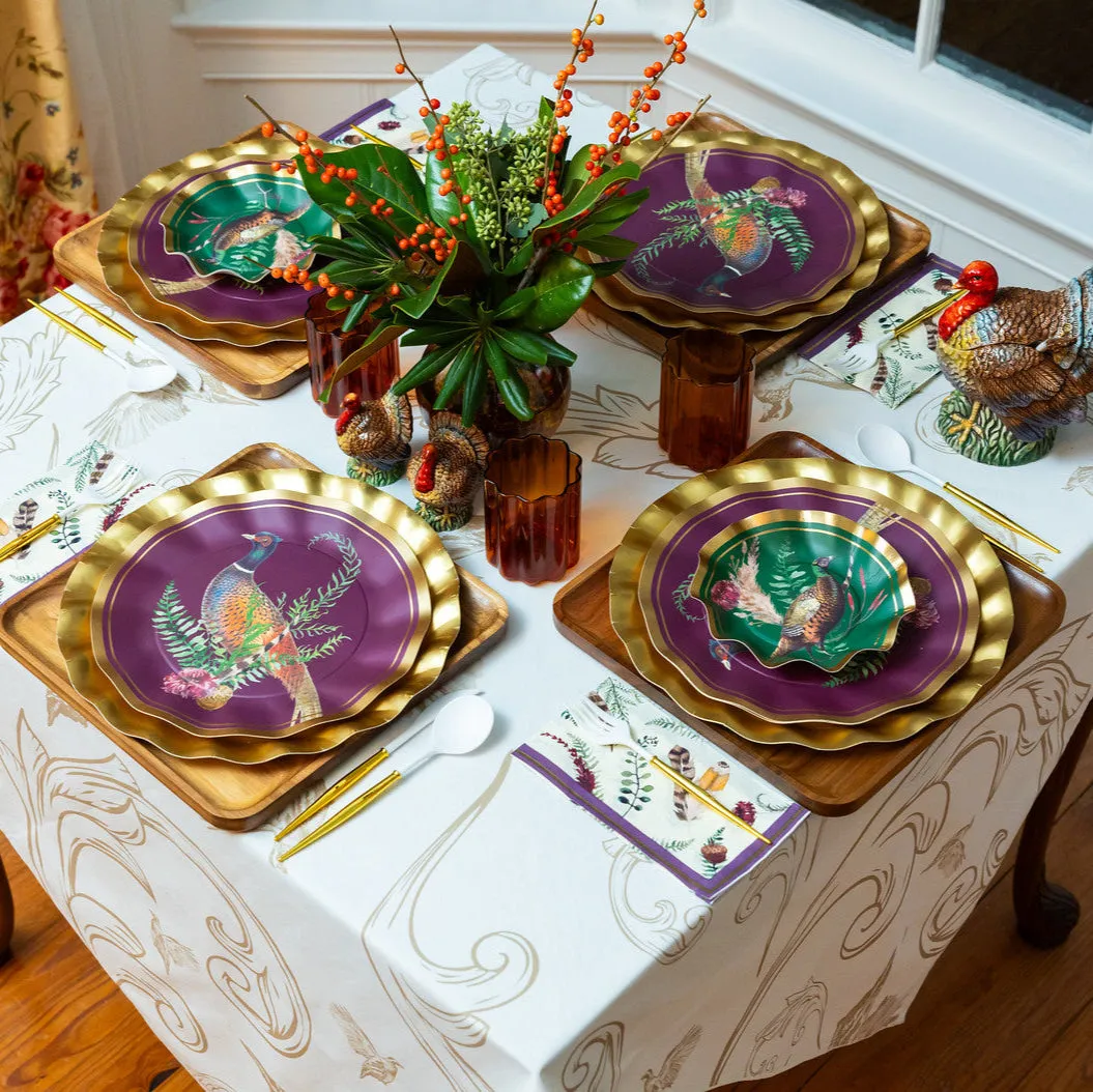 Sophistiplate Feather Grove Wavy Dinner Plates