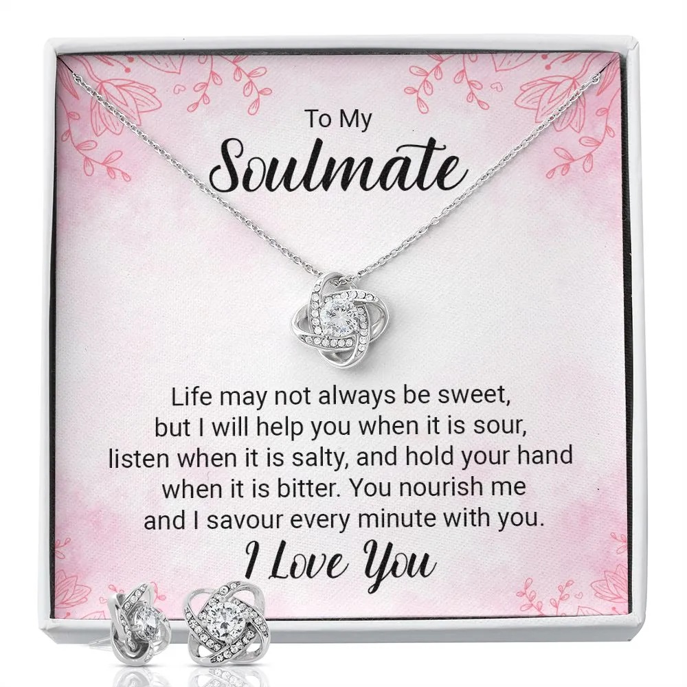 Soulmate Love Knot Jewelry Set-Life may not always be sweet