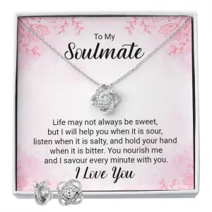 Soulmate Love Knot Jewelry Set-Life may not always be sweet