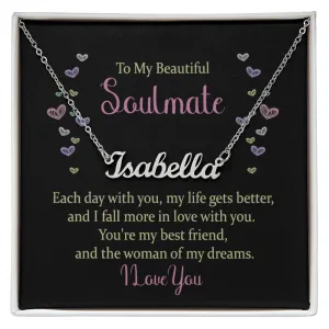 Soulmate Name Necklace-Each day with you