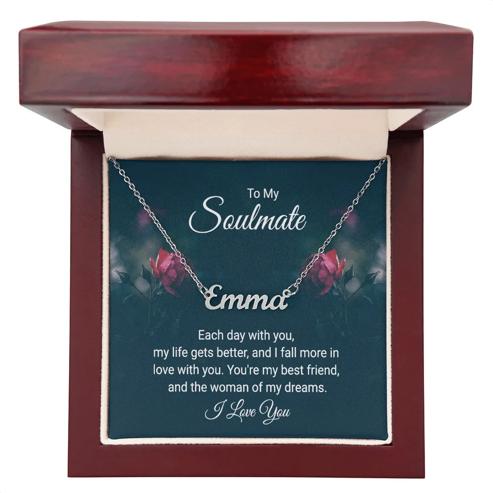 Soulmate Name Necklace-Each day with you