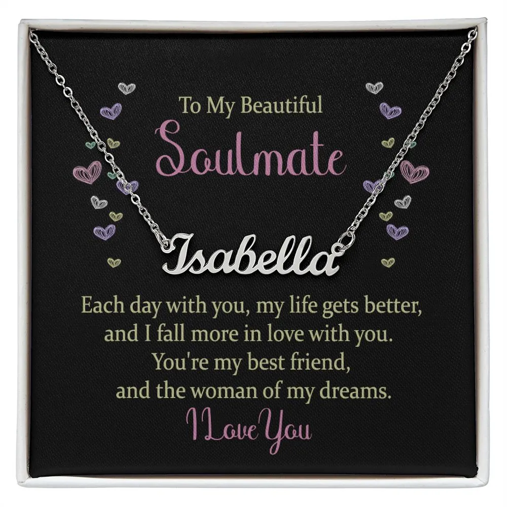 Soulmate Name Necklace-Each day with you