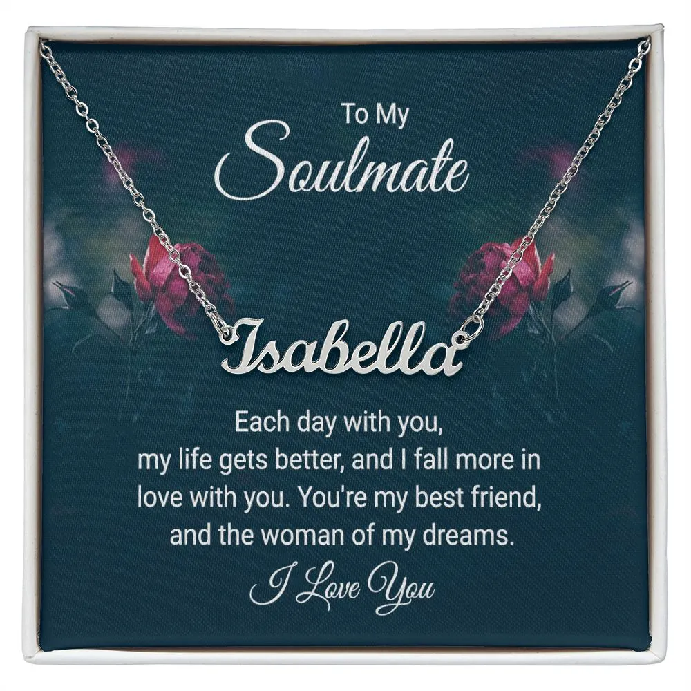 Soulmate Name Necklace-Each day with you