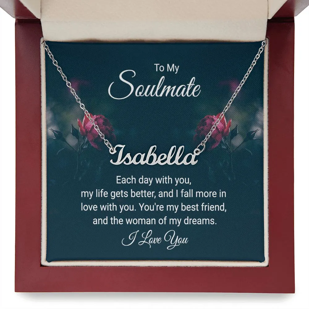 Soulmate Name Necklace-Each day with you
