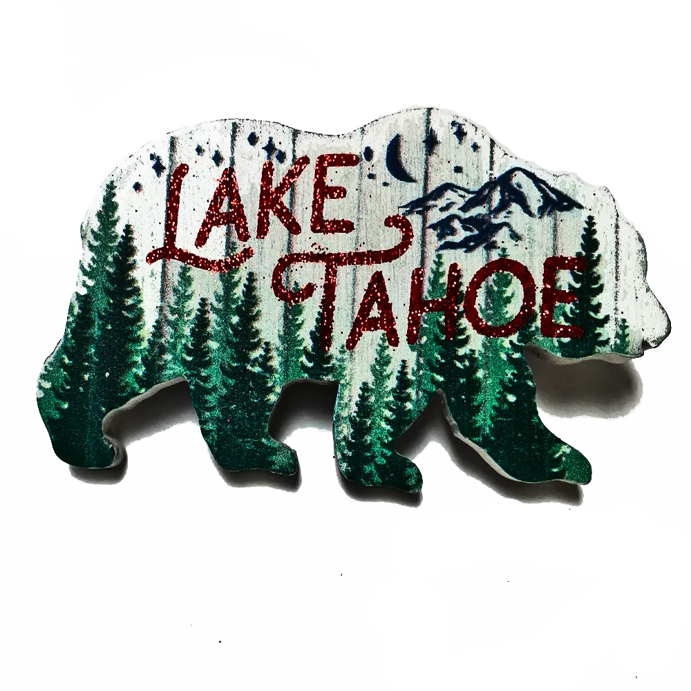 Souvenir Magnet Starry Night Bear, Lake Tahoe