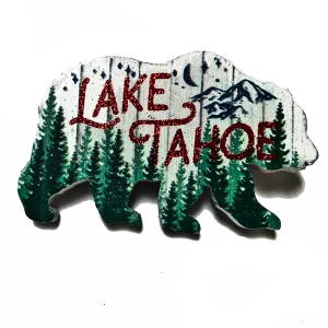 Souvenir Magnet Starry Night Bear, Lake Tahoe