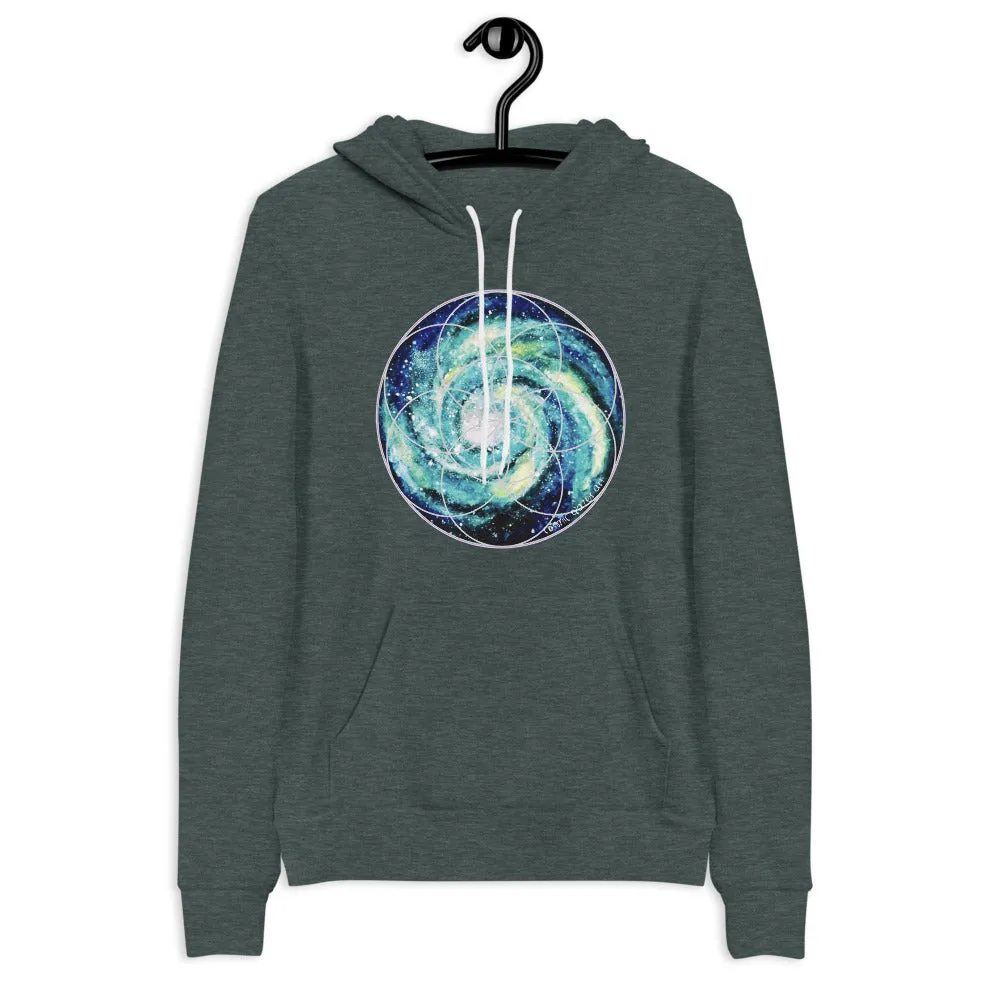 Spiral Galaxy Seed of Life Unisex hoodie