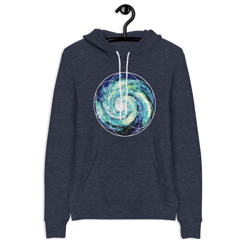 Spiral Galaxy Seed of Life Unisex hoodie