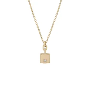 Square Diamond Mirror Pendant