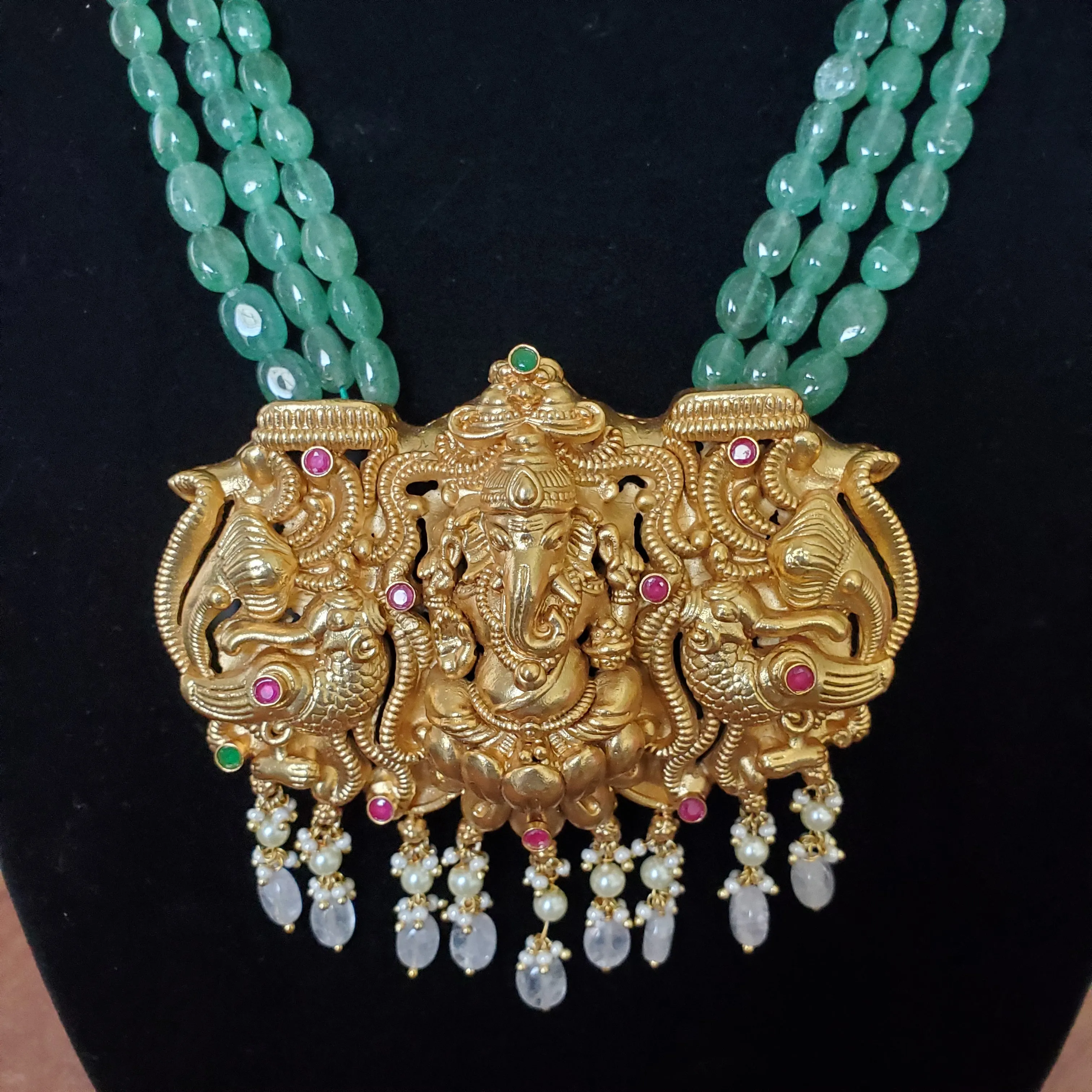 Sravs87 Temple Style Beads Maala Set