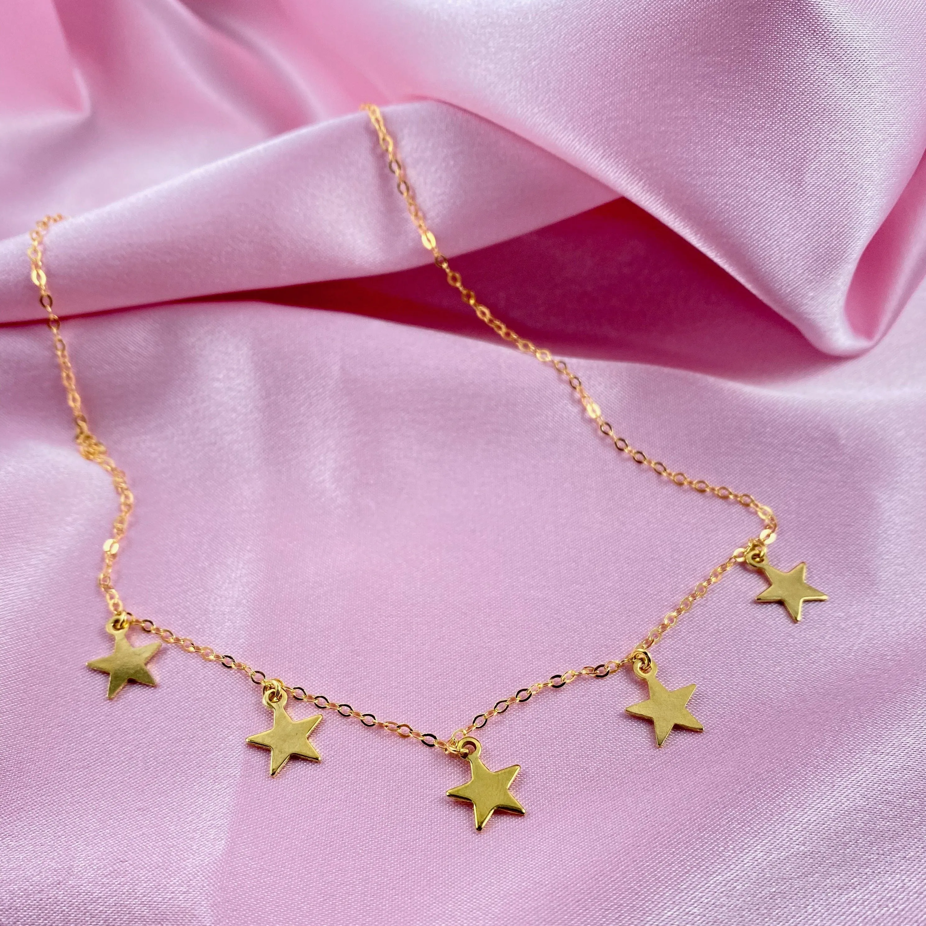 Star Choker 14K Gold Necklace