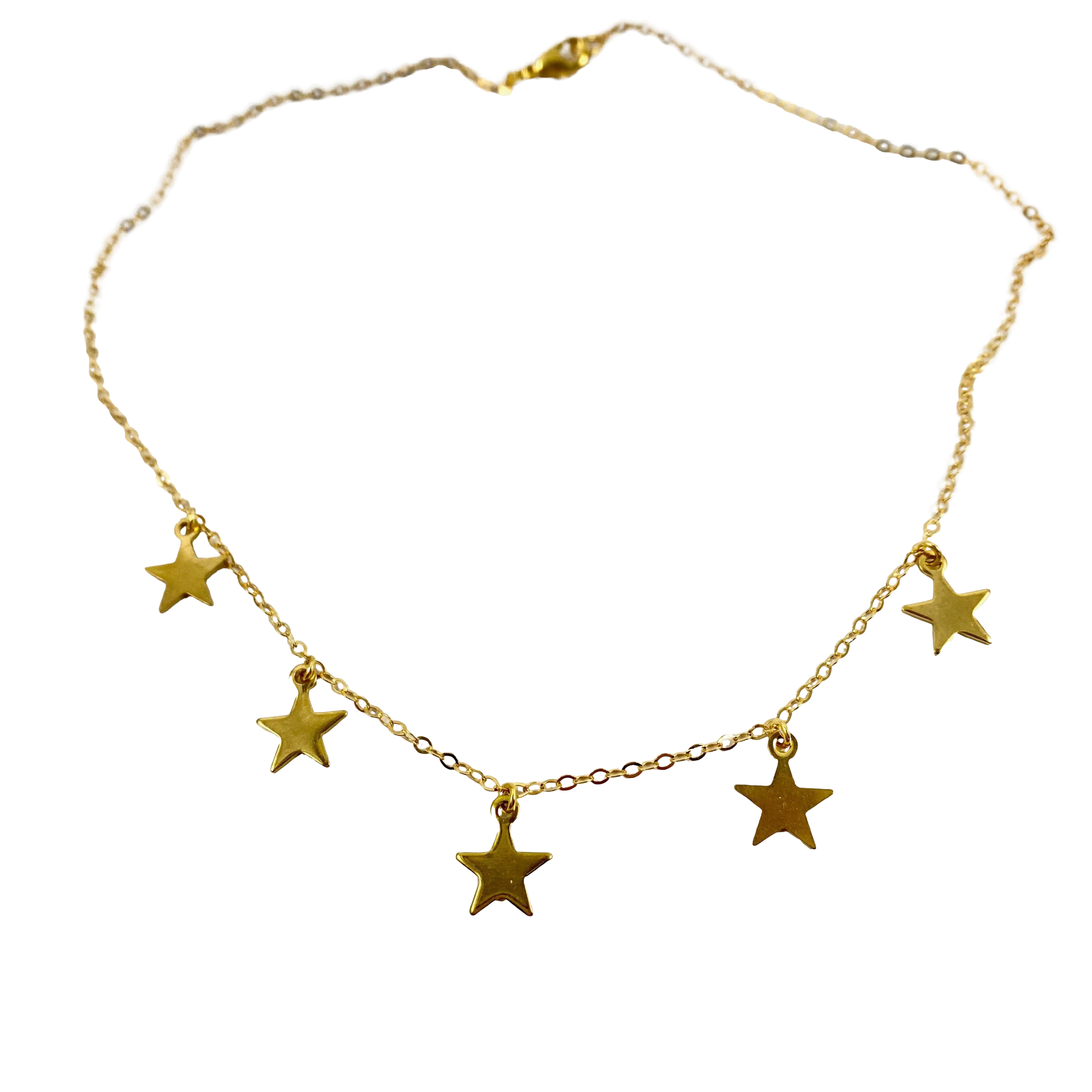 Star Choker 14K Gold Necklace