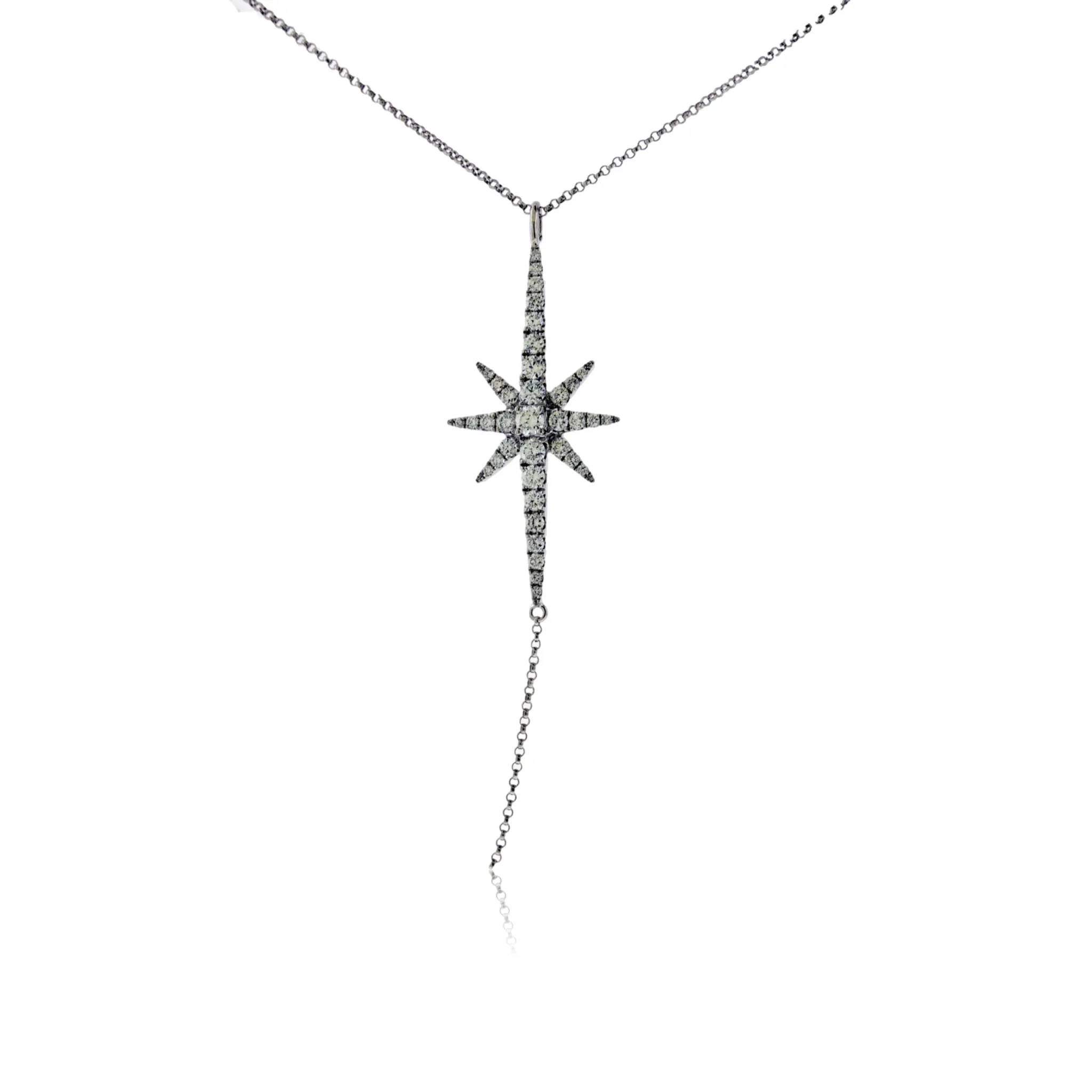 Star Diamond Burst Pendant w/Chain