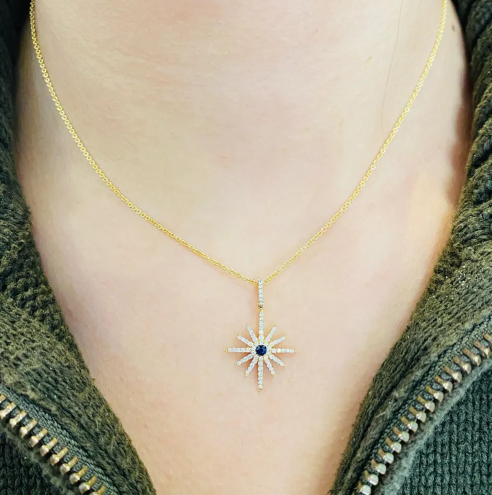 Star Sapphire and Diamond Necklace