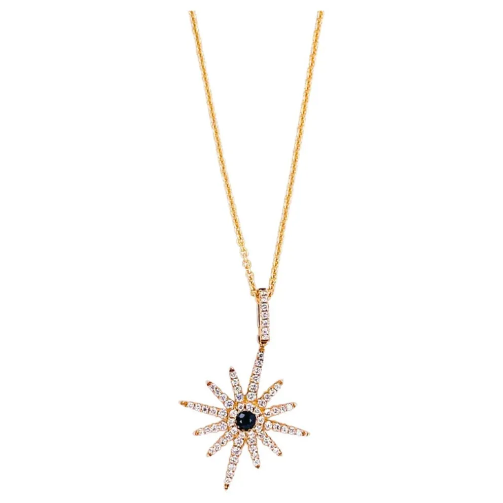Star Sapphire and Diamond Necklace