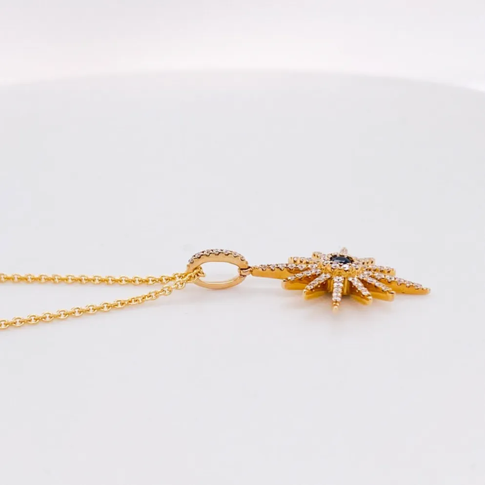 Star Sapphire and Diamond Necklace
