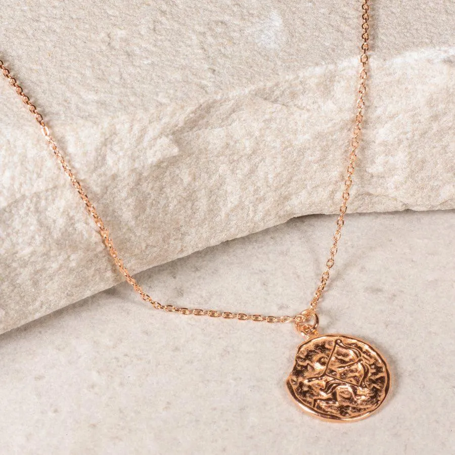 Star Sign Coin Necklace - Sagittarius