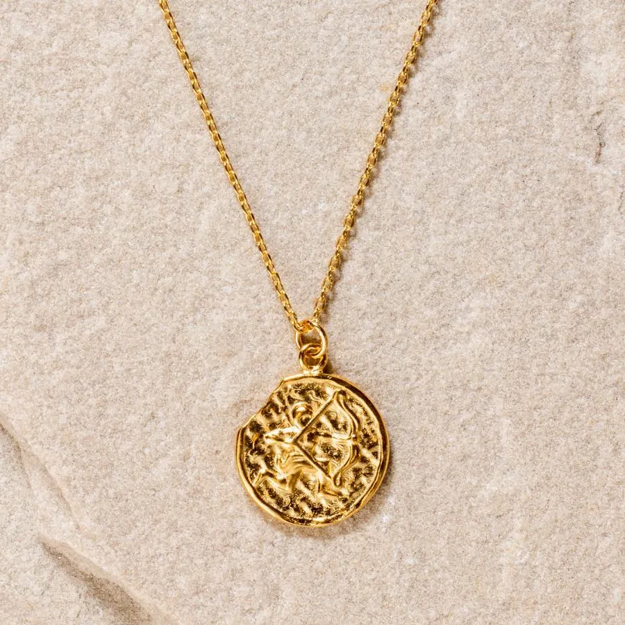 Star Sign Coin Necklace - Sagittarius