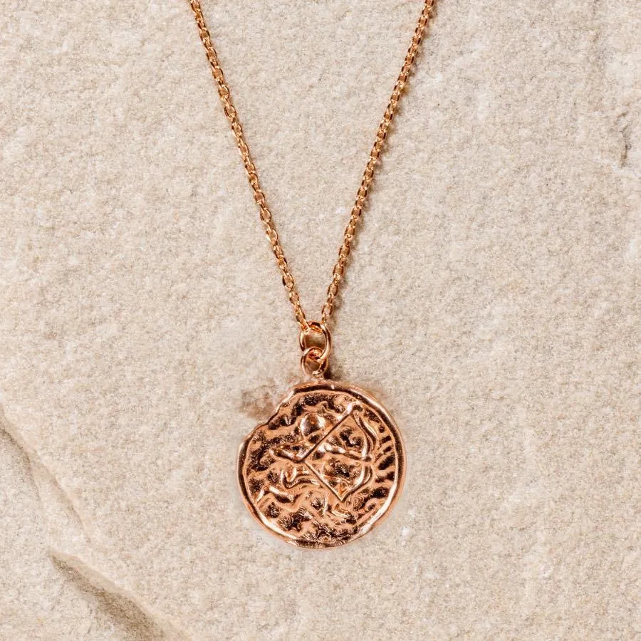 Star Sign Coin Necklace - Sagittarius