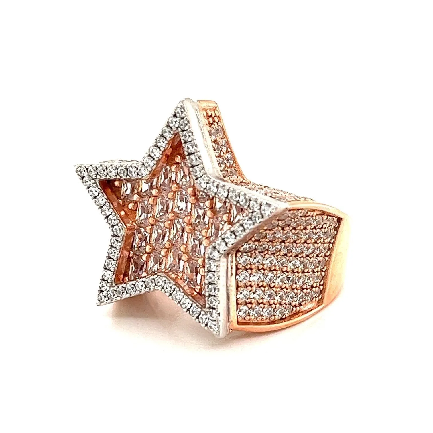 Starburst Elegance Baguette Cubic Zirconia Statement Ring - C1039039