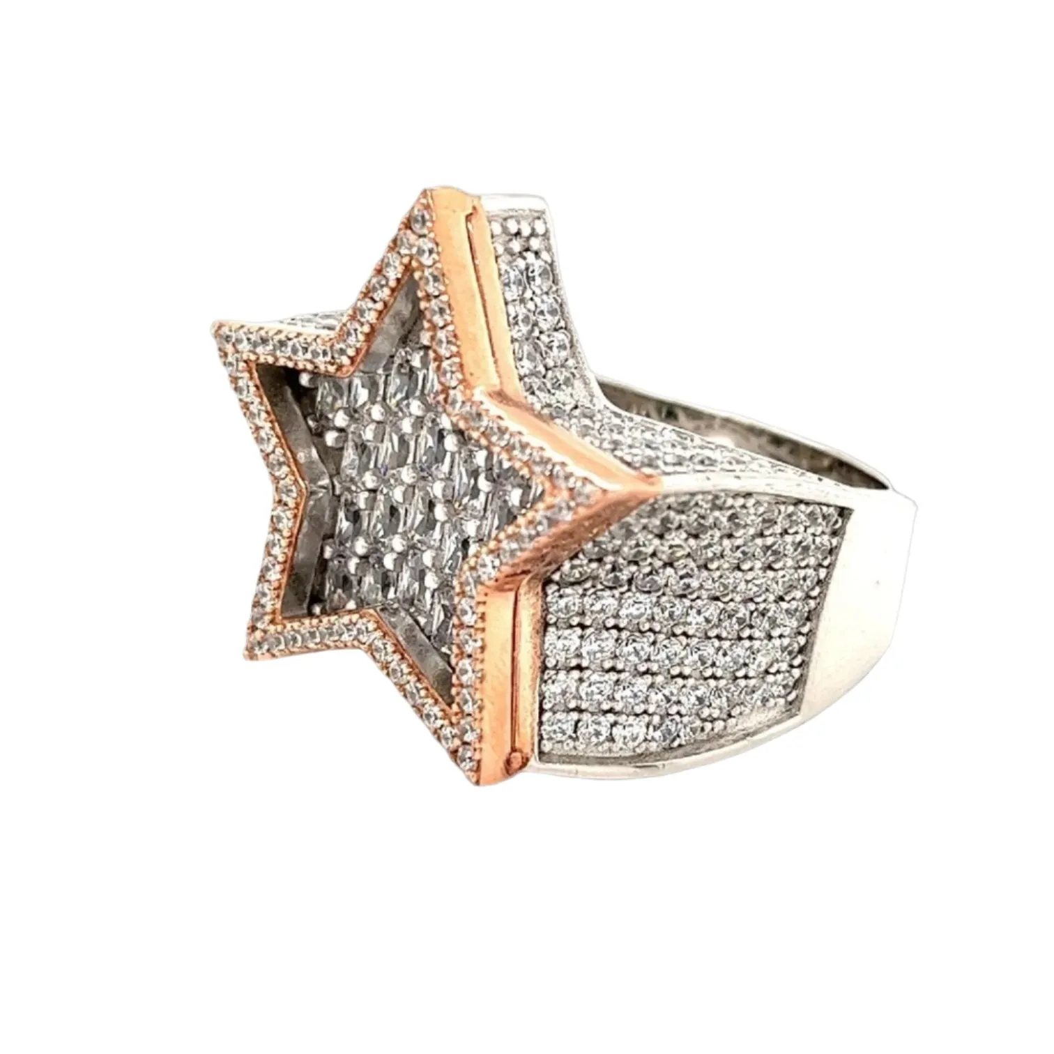 Starburst Elegance Baguette Cubic Zirconia Statement Ring - C1039039