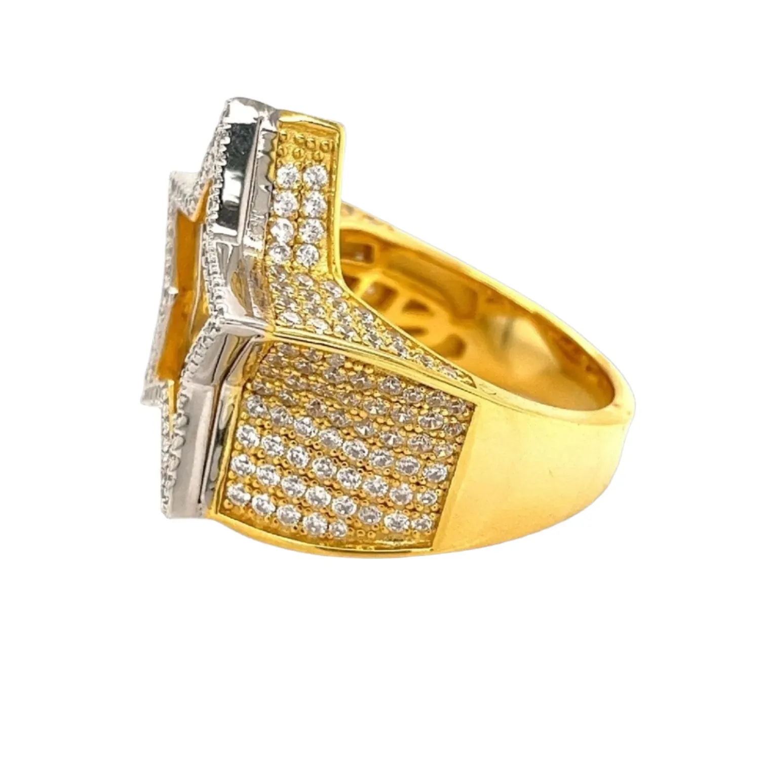 Starburst Elegance Baguette Cubic Zirconia Statement Ring - C1039039