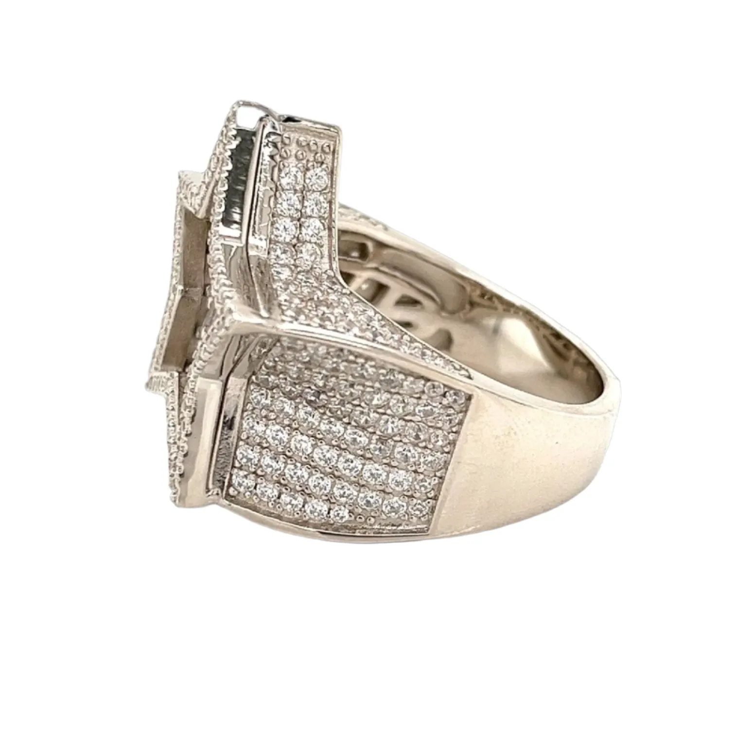 Starburst Elegance Baguette Cubic Zirconia Statement Ring - C1039039