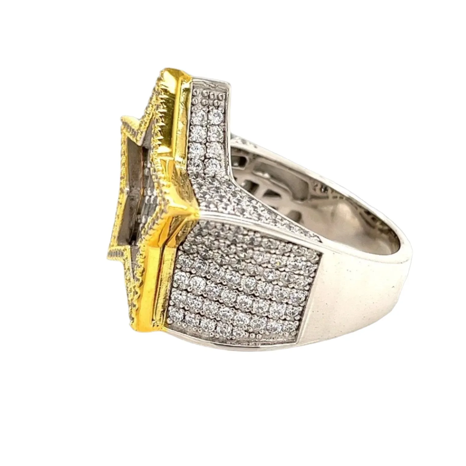 Starburst Elegance Baguette Cubic Zirconia Statement Ring - C1039039