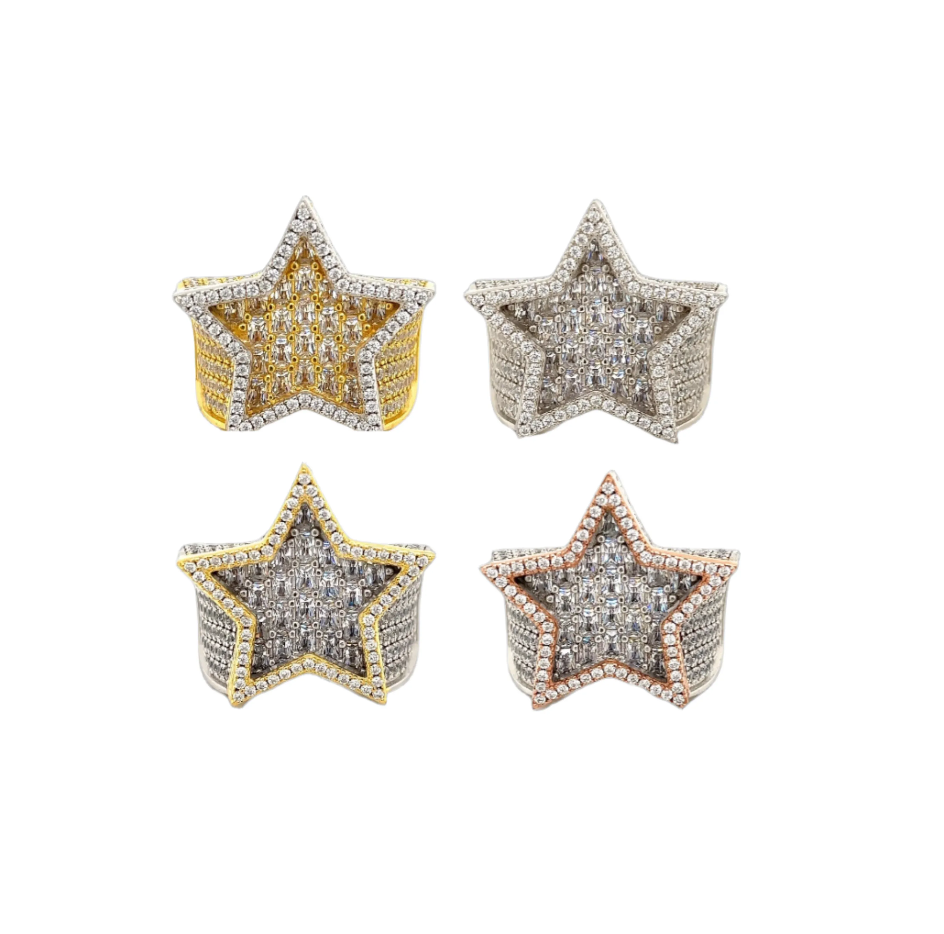 Starburst Elegance Baguette Cubic Zirconia Statement Ring - C1039039