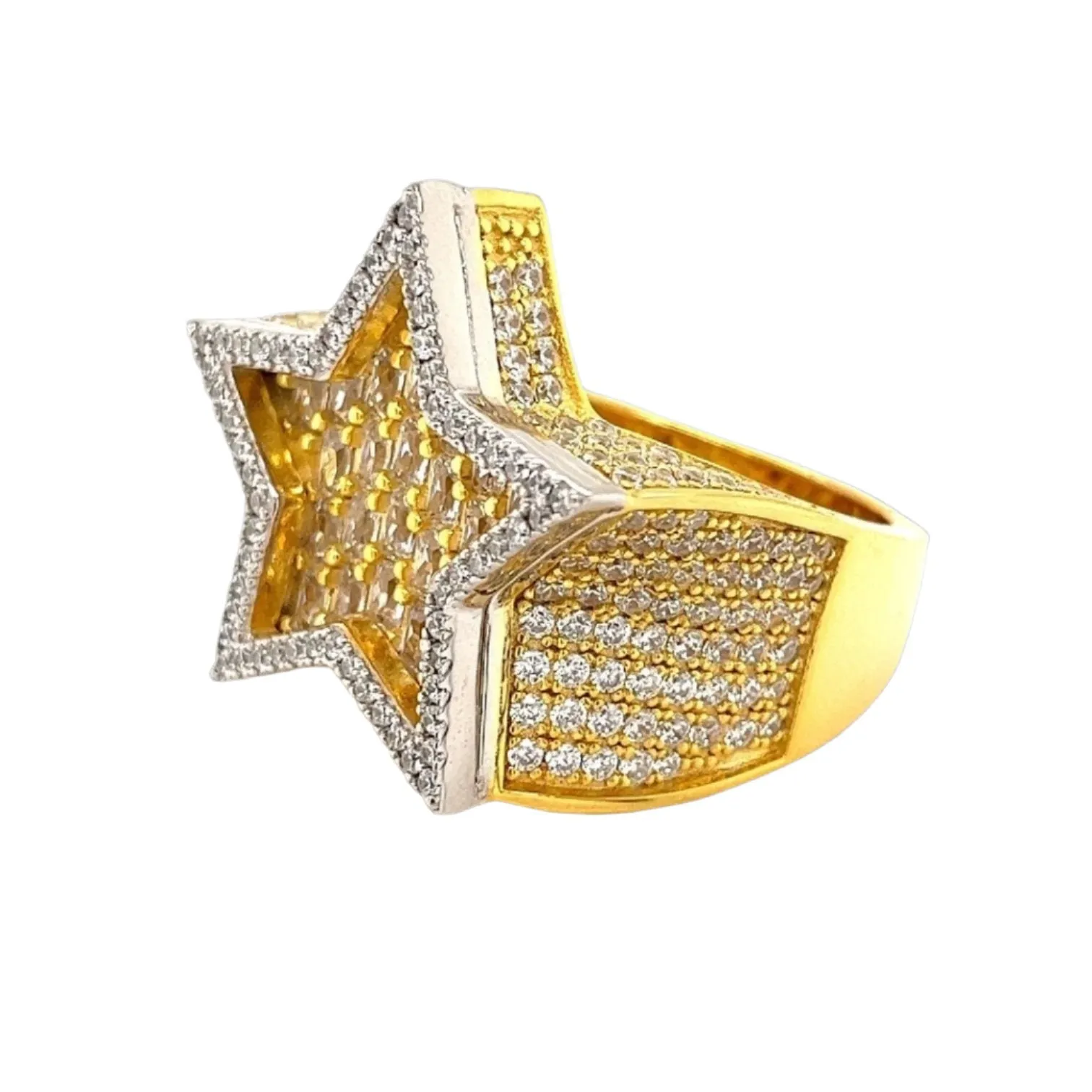 Starburst Elegance Baguette Cubic Zirconia Statement Ring - C1039039