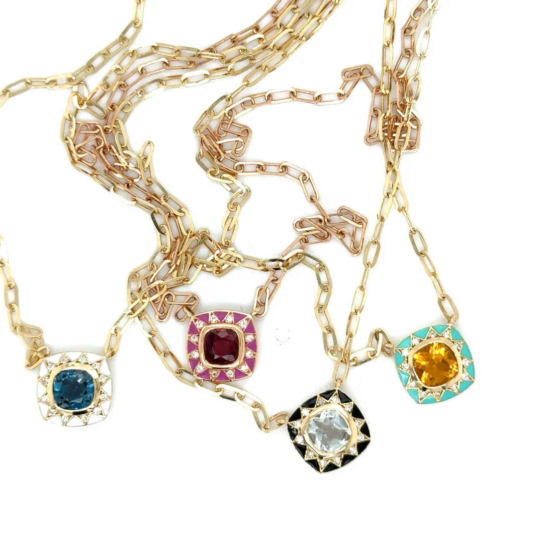 Stella Necklace/ Green Amethyst