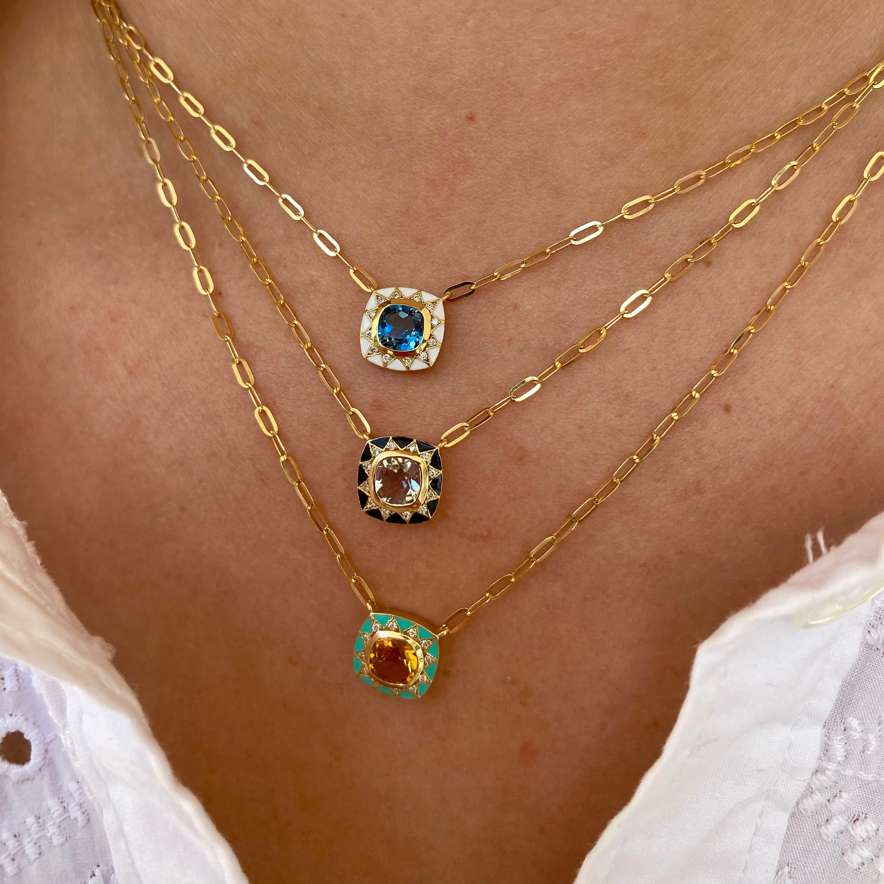 Stella Necklace/ Green Amethyst