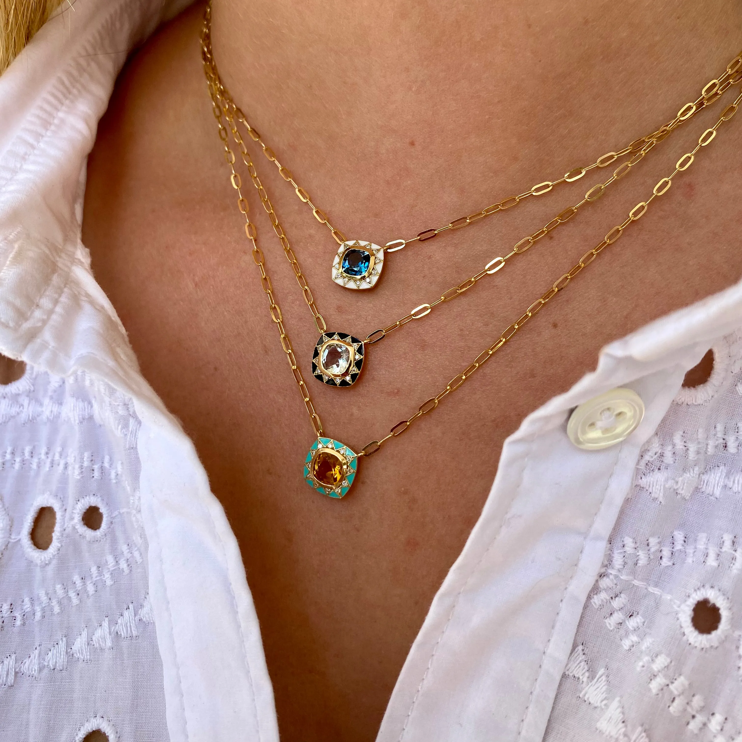 Stella Necklace/ Green Amethyst