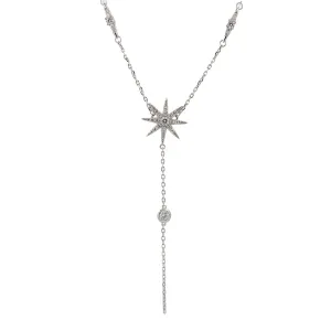 Stellar Radiance Sterling Silver & Diamond Necklace