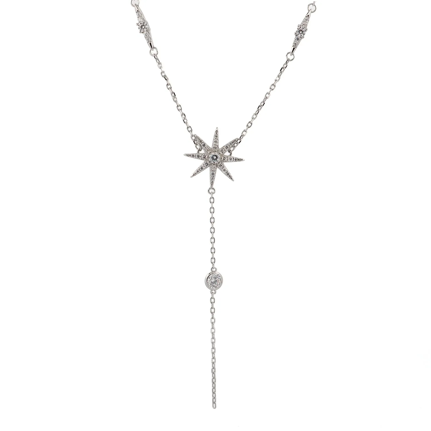 Stellar Radiance Sterling Silver & Diamond Necklace