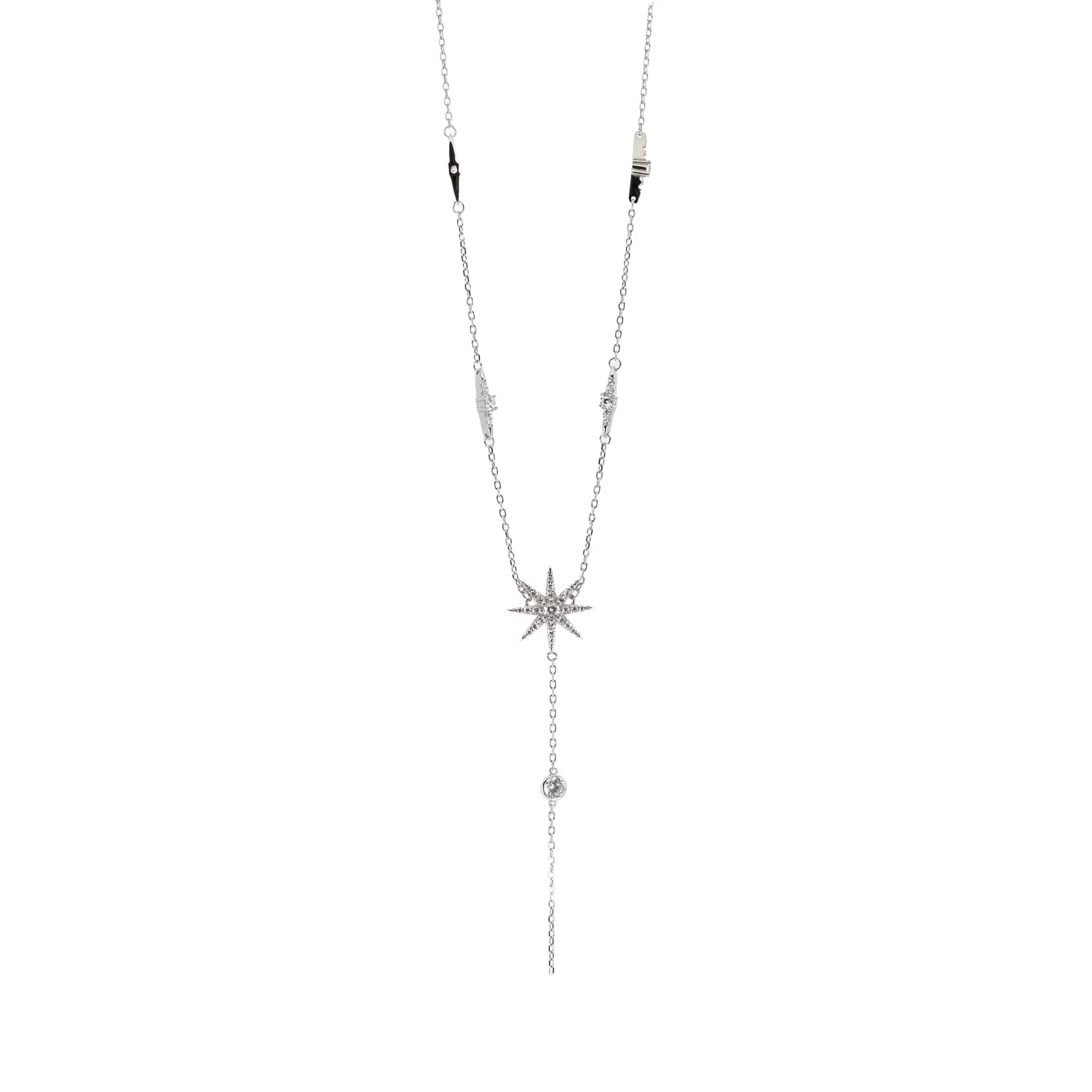 Stellar Radiance Sterling Silver & Diamond Necklace