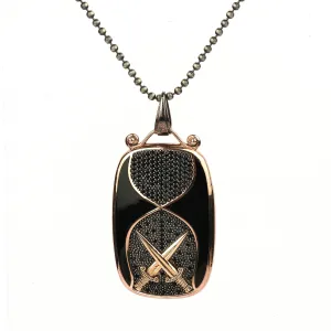 Sterling Silver Cross Sword Necklace, Men's Dog Tag Necklace