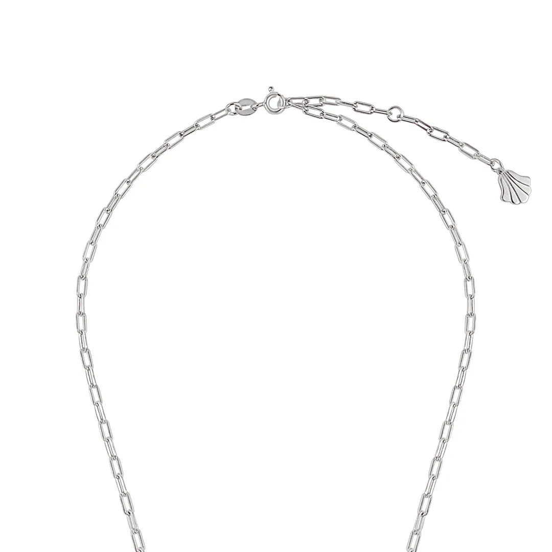 Sterling Silver Flower Filigree Hamsa Halo Necklace
