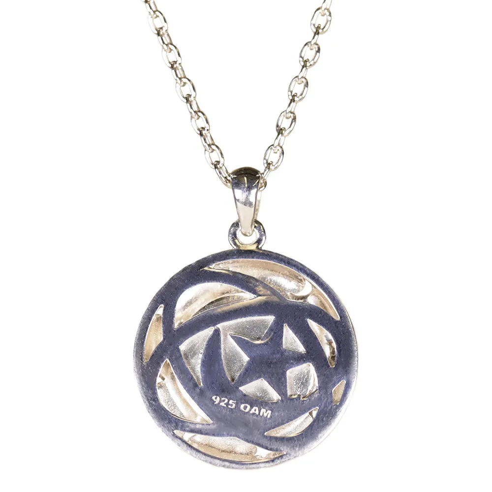 Sterling Silver Galaxy Starmoon Necklace Made With Moon Meteorite