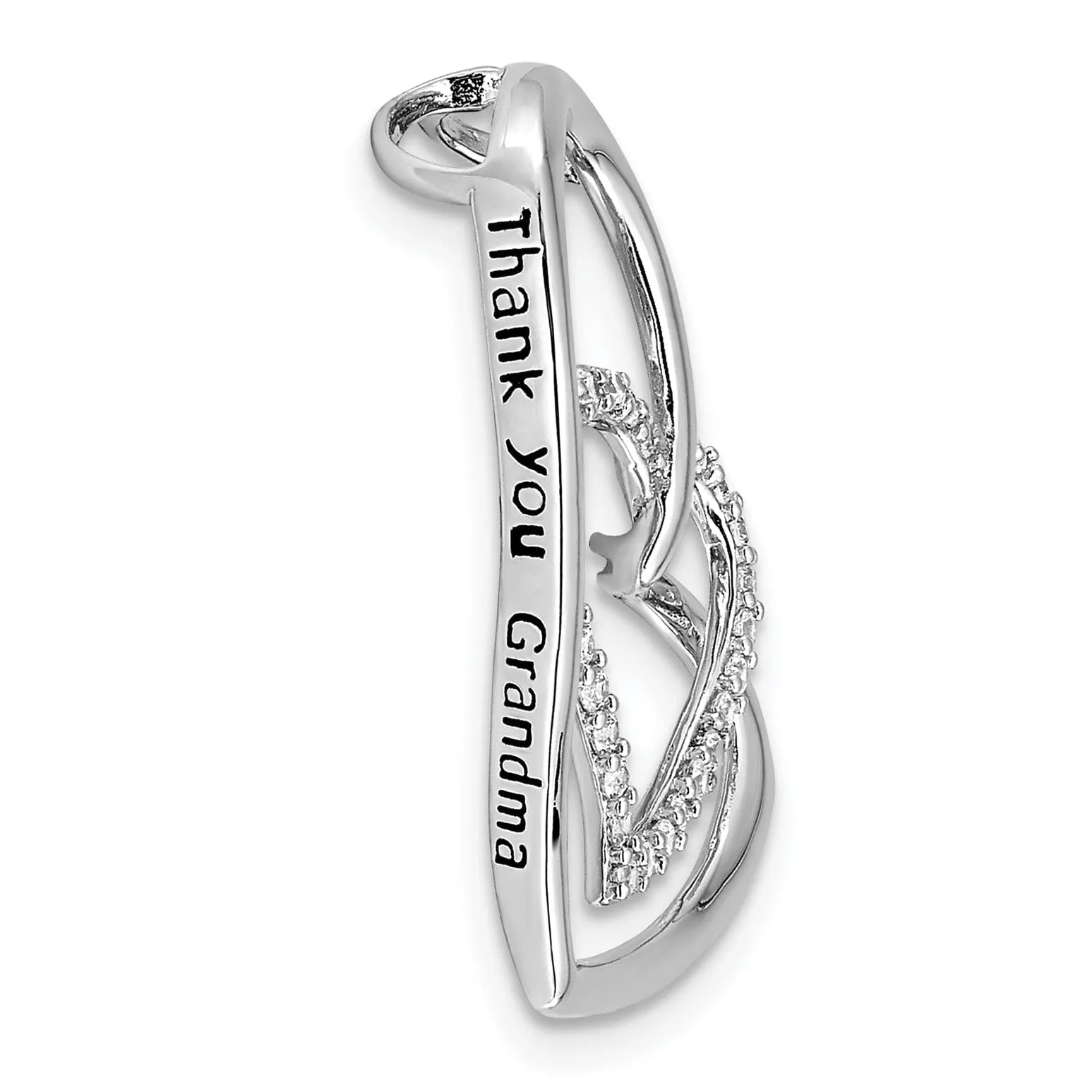Sterling Silver Thank You Grandma Necklace
