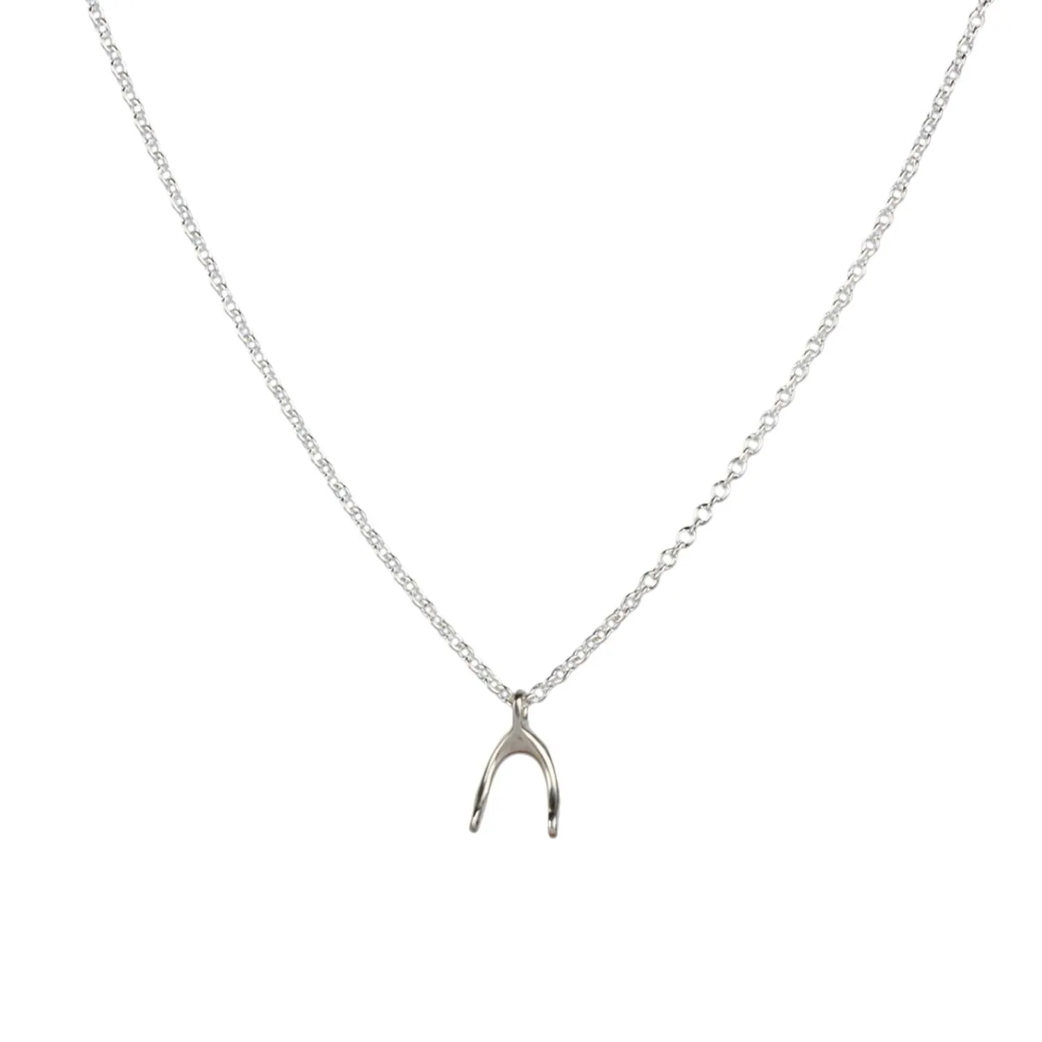 Sterling Silver Wishbone Necklace