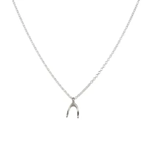 Sterling Silver Wishbone Necklace
