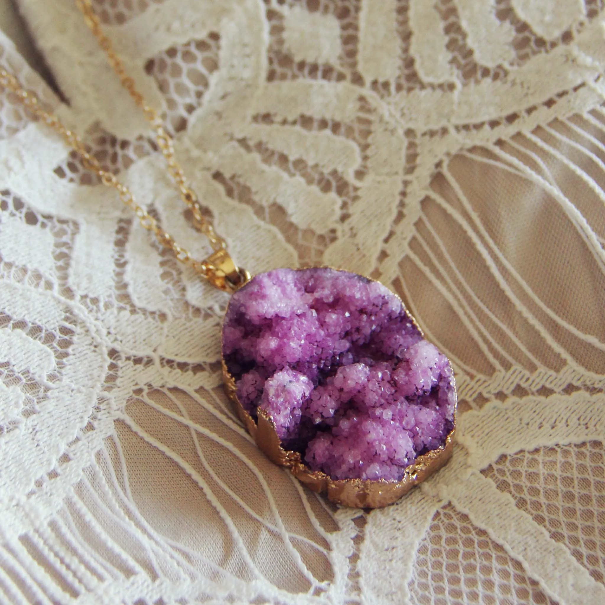 Stonefrost Necklace in Rose